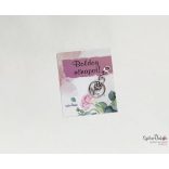 Nőnapi virágos mágneses ajándékkártya fém fityegővel