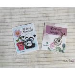 Nőnapi virágos mágneses ajándékkártya fém fityegővel