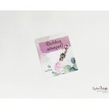 Nőnapi virágos mágneses ajándékkártya fém fityegővel