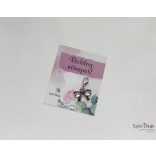 Nőnapi virágos mágneses ajándékkártya fém fityegővel