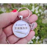 "Legjobb Tanár" üveglencsés kulcstartó