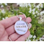 "Legjobb Tanár" üveglencsés kulcstartó