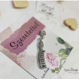 Fésű fém medál mágneses ajándékkártyával