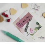 Fésű fém medál mágneses ajándékkártyával