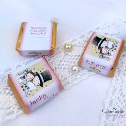   Cilinderes vőlegény köszönetajándék kockacsoki- esküvői dekoráció