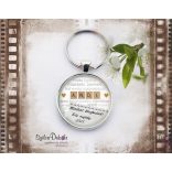 "Tanár" üveglencsés kulcstartó