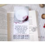 ÖSSZETARTOZÁS- Idézetes könyvjelző + fém angyalos medál