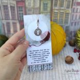 ÖSSZETARTOZÁS- Idézetes könyvjelző + fém angyalos medál