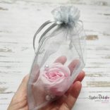 Szappanrózsa fej organza tasakban