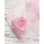 Szappanrózsa fej organza tasakban