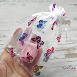 Szappanrózsa fej organza tasakban