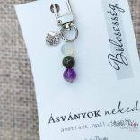 Bölcsesség- Ásványos kulcstartó vagy táskadísz