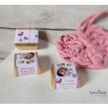 Pillangós keresztelői kockacsoki- dekoráció