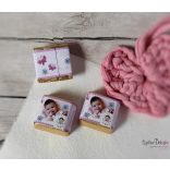 Pillangós keresztelői kockacsoki- dekoráció