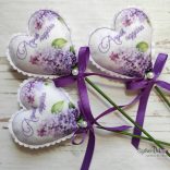 Anyák napjára orgonás textil dísz pálcikán