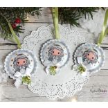 Ezüst angyal pihepuha karácsonyfadísz