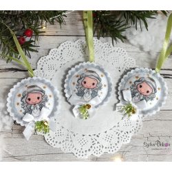 Ezüst angyal pihepuha karácsonyfadísz