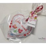 Óvó néninek textil szív akasztós