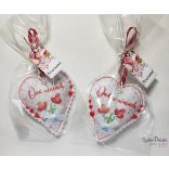 Óvó néninek textil szív akasztós