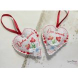 Óvó néninek textil szív akasztós