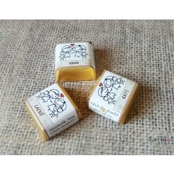   Fiatalos köszönetajándék kockacsoki- esküvői dekoráció