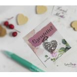 Szív körökből fém medál mágneses ajándékkártyával