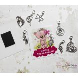 Anyák napi mágneses ajándékkártya fém fityegővel