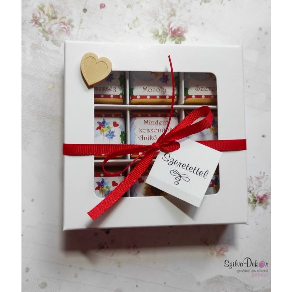 9 darabos fényképes csoki ablakos dobozban