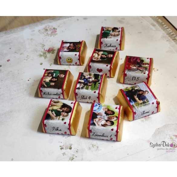 9 darabos fényképes csoki ablakos dobozban