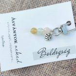 Boldogság- Ásványos kulcstartó vagy táskadísz