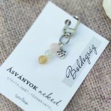 Boldogság- Ásványos kulcstartó vagy táskadísz